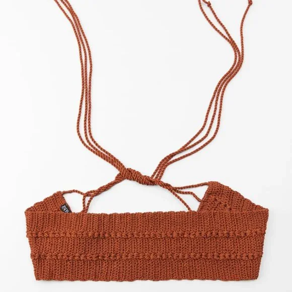 NWT ORANGE CROCHET SASH BELT